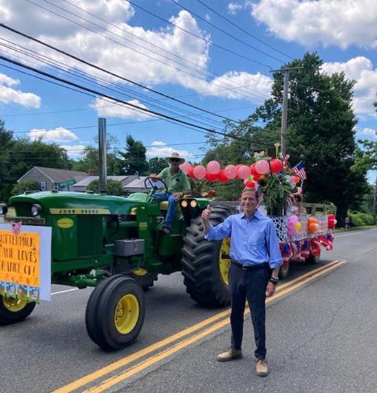 Blumenthal attended Orange’s Bicentennial Parade.